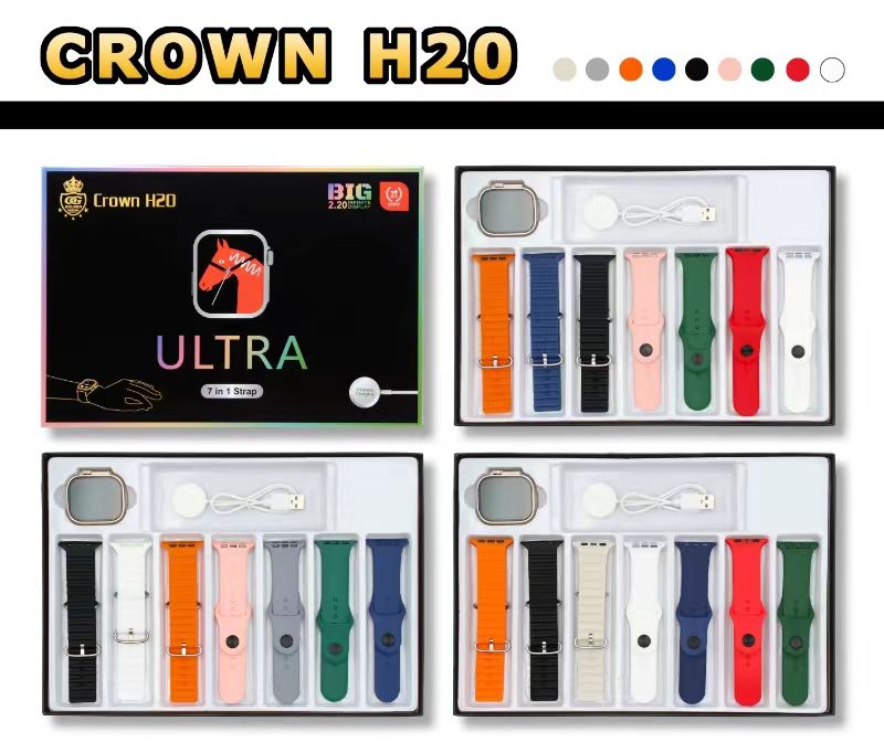 Crown H20 Ultra Smart Watch (7 Belt included )