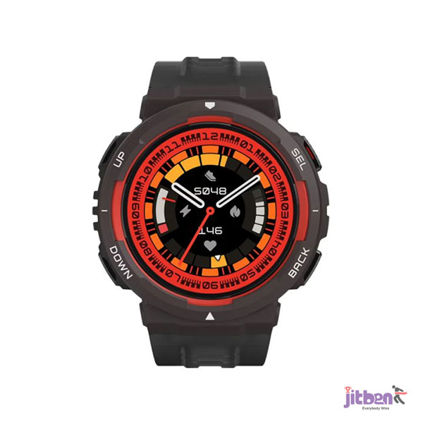 Amazfit Smart Watch Active Edge-10 Atm | Amazfit Smart Watch Lava Black With Ai Health Features