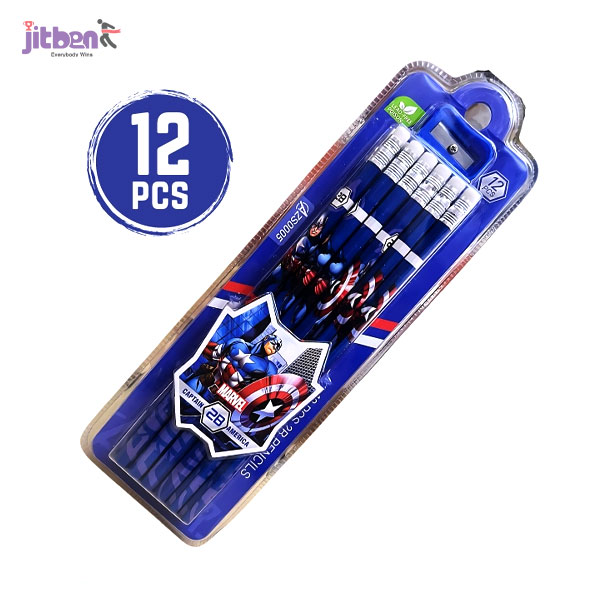 Captain America Pencil Set 12 pcs