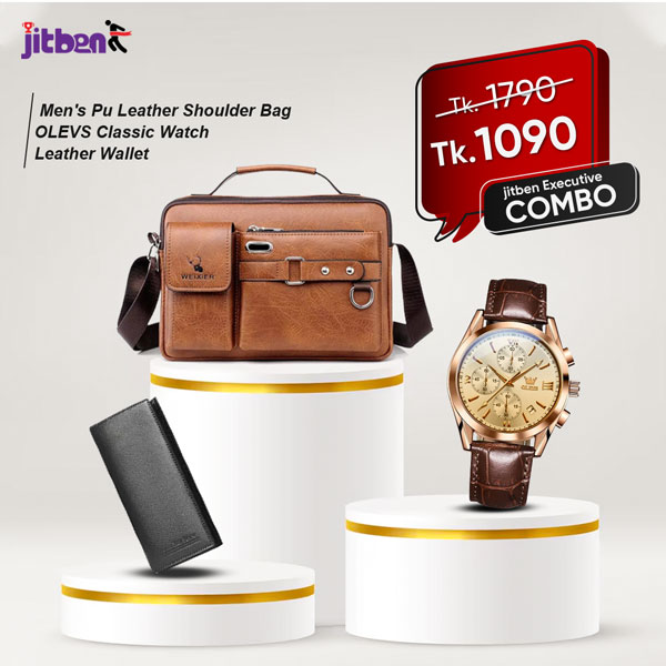 Jitben Executive Combo (Office Bag + Watch + Wallet)