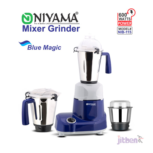 Niyama Blue Magic 3 In 1 Mixer Grinder - 600W Power ( NIB-115 )